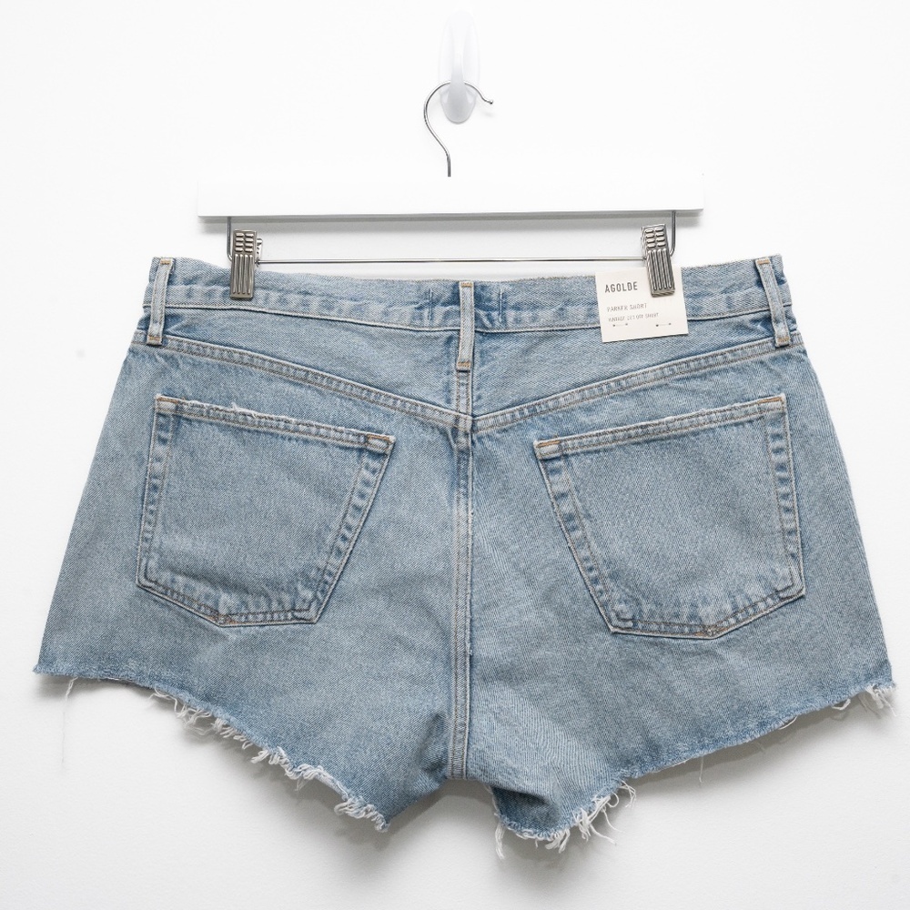 AGolde Parker Vintage Cut Off Denim Shorts - Size 32 - Picture 3 of 9